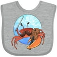 thumbnail image 3 of Inktastic Fun Fiddler Crab with Violin and Mustache Boys or Girls Baby Bib, 3 of 4