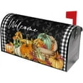 thumbnail image 3 of Autumn/Fall Leaf Mailbox Cover Pumpkin and Leaf Magnetic Mailbox Covers Sunflowers Plaid Harvest Mailbox Autumn Thanksgiving Large Post Letter Box Covers Garden Yard Home Decor for Outside 21" x18", 3 of 6