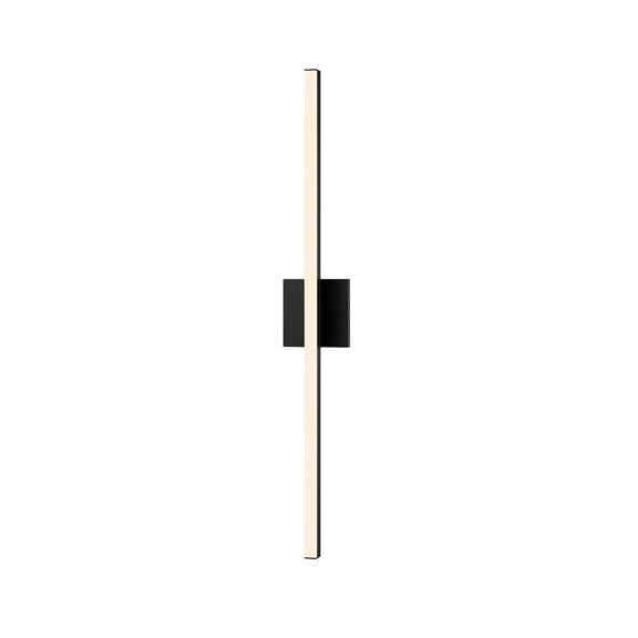 Sonneman Lighting  Stix 32-inch LED Satin Black Bath Bar, Frosted Shade