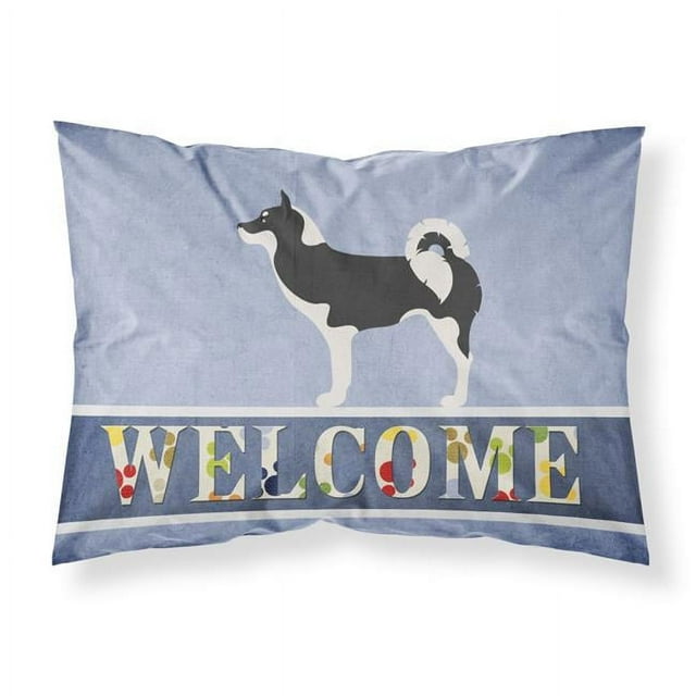 Carolines Treasures BB8338PILLOWCASE Greenland Dog Welcome Fabric Standard Pillowcase
