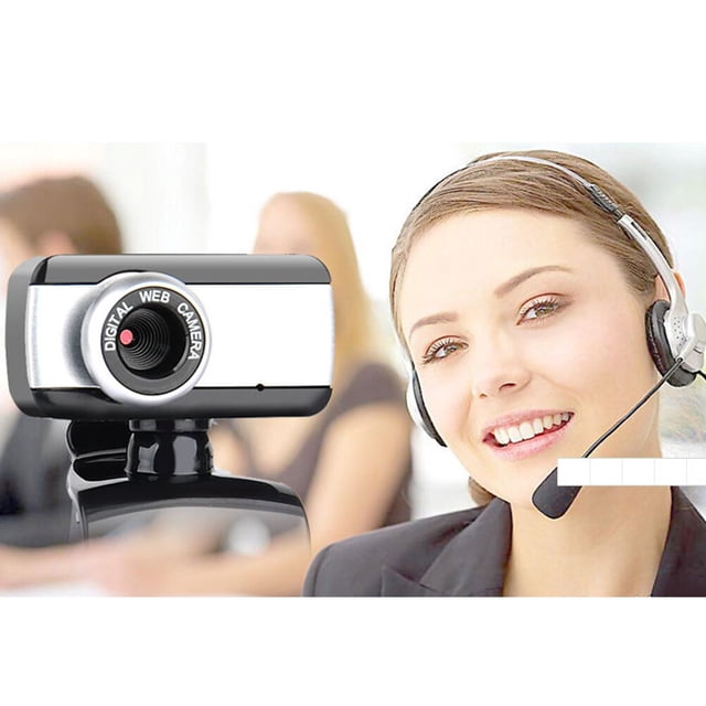 WEUVEB Black USB Web Camera for Computer with High Precision Lens and Sound Absorption Microphone