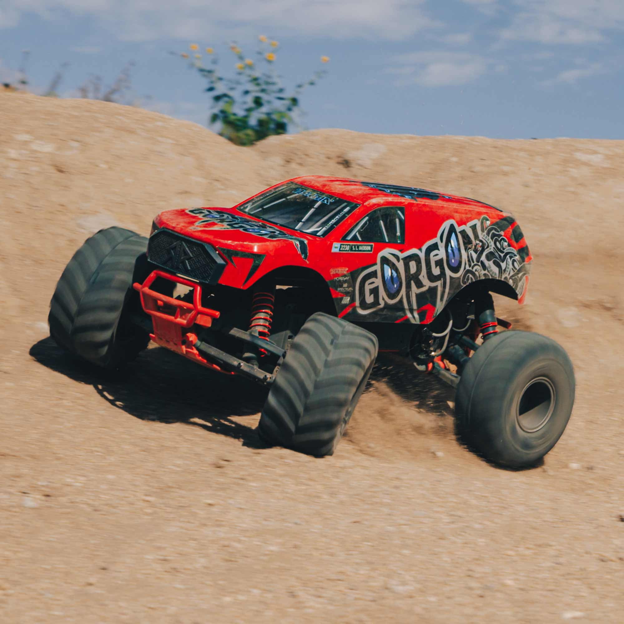 ARRMA GORGON 2 Wheel Drive MT 1/10 RTR Smart 3300 7C S120 USB Red ARA3230ST2