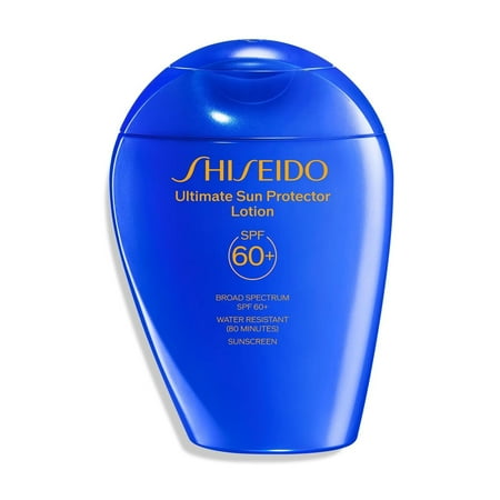 Shiseido Ultimate Sun Protector Lotion - 150 mL - Invisible Broad-Spectrum SPF 60+ Sunscreen for Face & Body - Lightweight Formula - All Skin Types - Free of Oxybenzone & Octinoxate