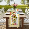 thumbnail image 4 of Table Runners 90 Inches Long Dress Scarves, Sunflower Farmhouse Coffee/Dining/Kitchen Table Runner for Living Room, Pink Yellow Floral Elegant Pastoral Checkered 13x90 Inch, 4 of 9