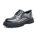 thumbnail image 6 of TIREOW Men's Print Lace Up Round Toe Platform Increase Formal Oxfords Modern PU Leather Lug Sole Casual Loafers Classic Comfort Slip On Fashion Business Dress Shoes, 6 of 6