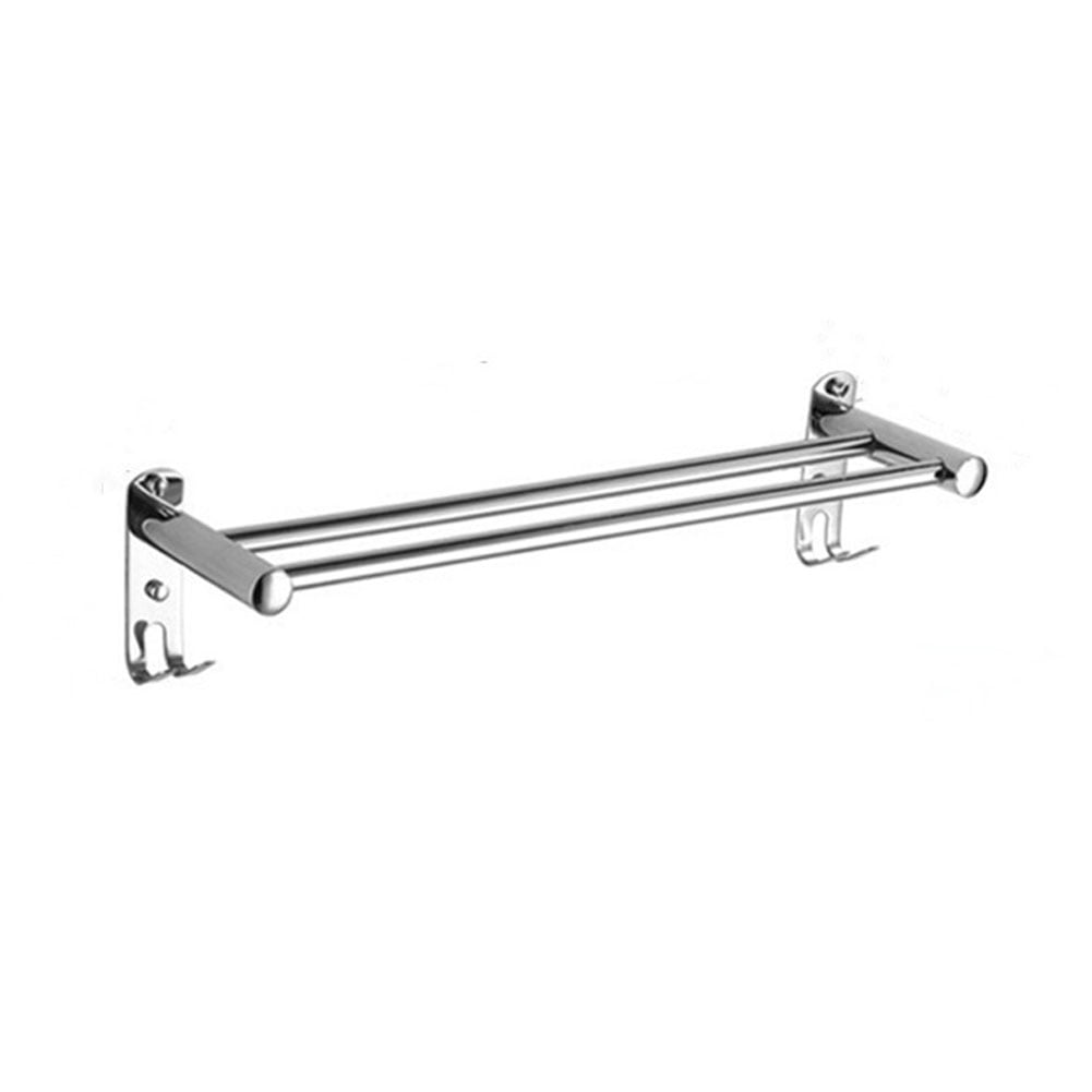Details about   Double Bar Stainless Steel Towel Rail Wall Mount Holder Bathroom Storage Rack