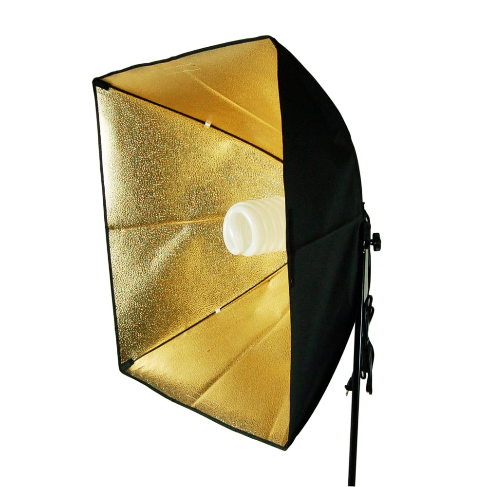 2Pcs 40" Photography Soft Light Studio Reflective Umbrella Modifier Black/Gold 