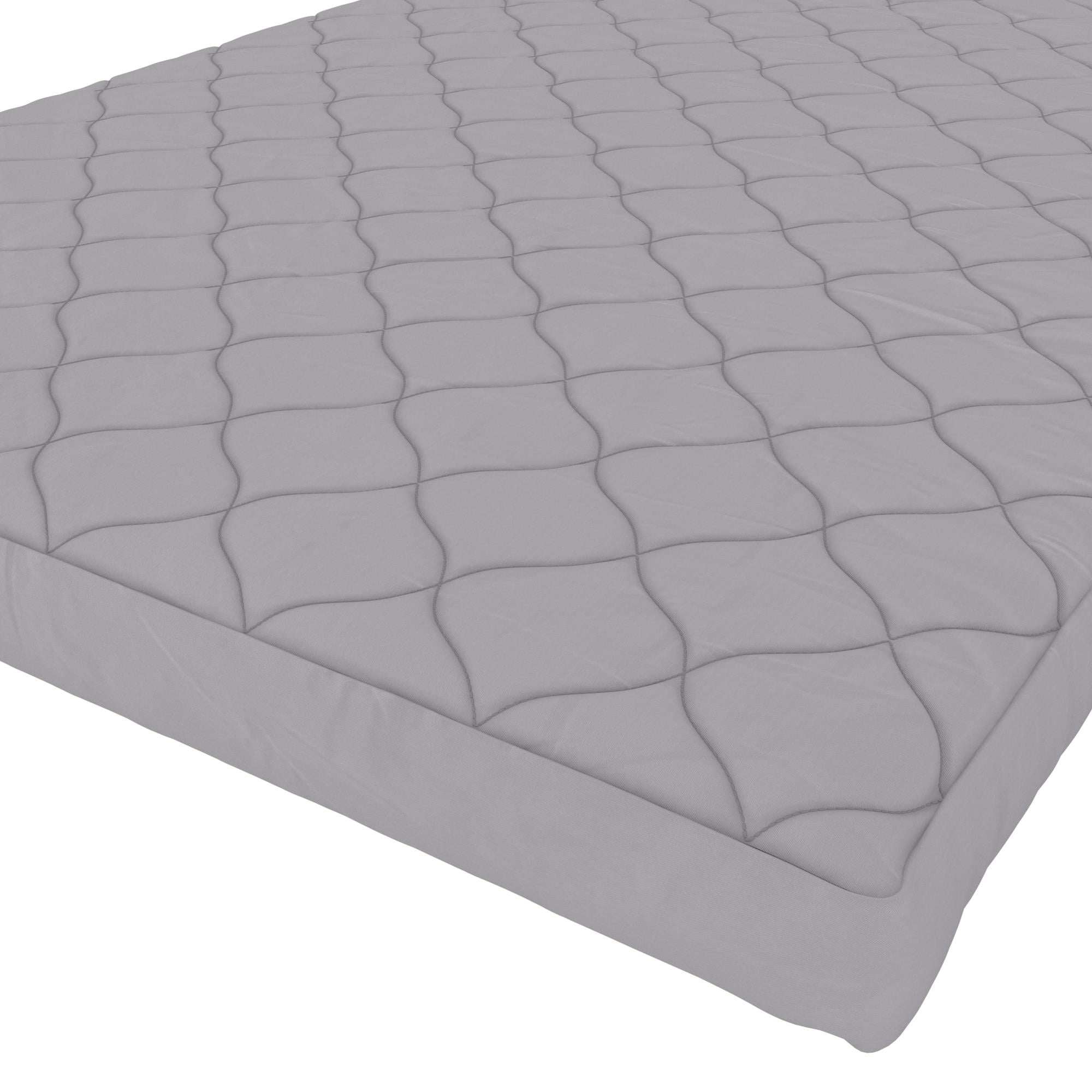 DHP Value 6 Inch Thermobonded Polyester Filled Quilted Top Bunk Bed Mattress, Full, Gray