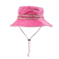 thumbnail image 2 of Denim Bucket Hats for Men Women Summer Lightweight Sun Hat Travel Beach Hat with Chin Strap, 2 of 6