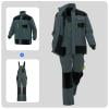 RKSTN Coveralls for Men Work Uniform Overalls 2 Piece Outfts Set Color Block Crago Sleeveless Workwear Overalls With Cargo Pocketed Jacket Durable Workwear for Safety Workwear