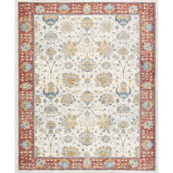 Pasargad Home 3 x 5 ft. Heritage Design Power Loom Area Rug - Ivory