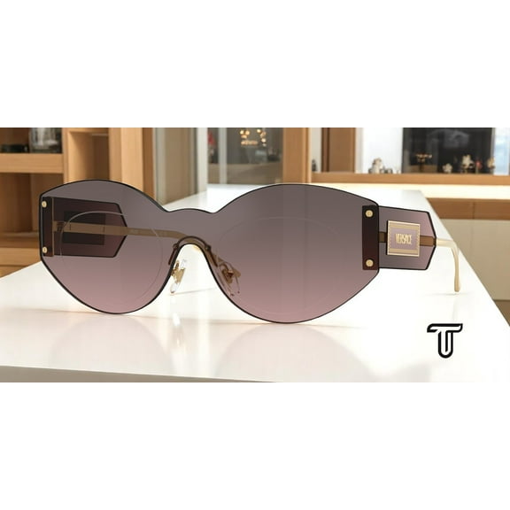 VERSACE VE2276 100258 Silver Pink Grad Grey Flash Silver 44 m Women's Sunglasses