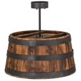 thumbnail image 5 of Meyda Tiffany 160086 Whiskey Barrel 4 Light 25" Wide Wood Pendant - Natural Wood, 5 of 5