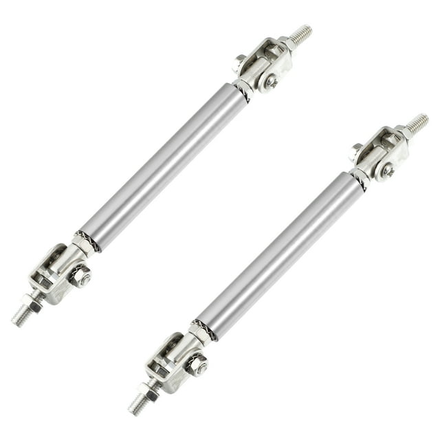Unique Bargains 1pair 75mm 2.95' Splitter Support Rods Adjustable Front Bumper Lip Splitter Strut Rod Tie Bars for Car Silver Tone