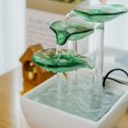 thumbnail image 2 of EPEECEHOMIE 5.5x5.5x8.27 Inch Zen Tabletop Fountain with LED Lights & Acrylic Diamonds - USB-Powered Ceramic Glass Water Feature for Office Desk, Home Decor Relaxation, 2 of 7