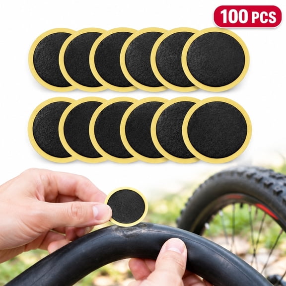 100 Pcs Round Foam Tire Repair Patch Self Adhesive Bike Tube