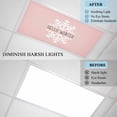 thumbnail image 3 of 4 Pack Hello Winter Fluorescent Light Covers for Ceiling Lights Snowflake Pink Magnetic Ceiling Light Covers Overhead Light Filters for Office Classroom Home, 3 of 9
