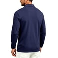 thumbnail image 4 of Sewkxo Men's Polo Shirt Long Sleeve Golf Shirts Lightweight Breathable Cool Shirts,Navy 2XL, 4 of 7