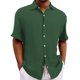 thumbnail image 2 of Camisas casuales para hombre: transpirables, de corte holgado para el verano, diseño en colores lisos para combinar con camisetas, ideales para salidas diarias., 2 of 8