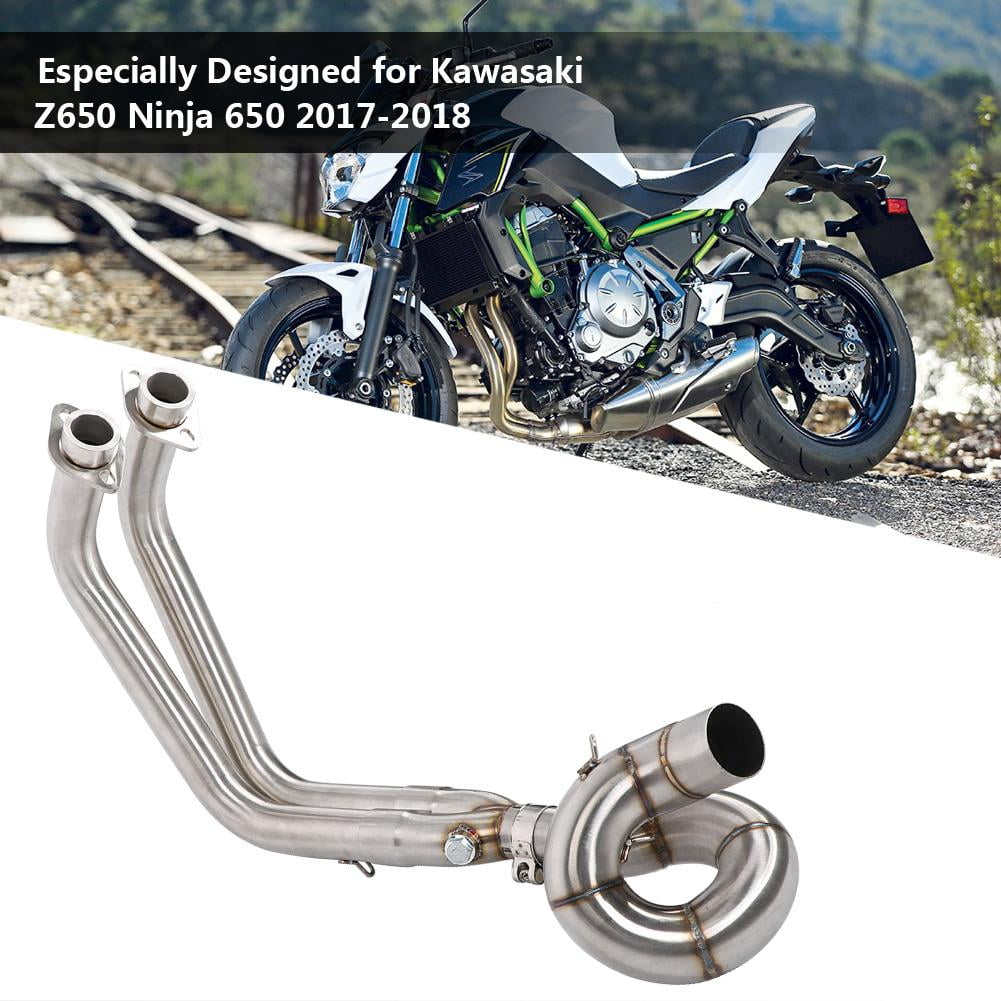 OTVIAP Motorcycle Full Exhaust System Circling Front Pipe Link Connect