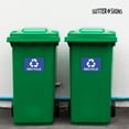 thumbnail image 6 of Recycle Stickers, Self Adhesive Weatherproof Vinyl Stickers, Blue, 7" x 10" (Pack of 4), 6 of 7