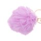 thumbnail image 3 of CRILSTYLEO 6Ud Llaveros Violetas Con Pompón De Y Anilla Metálica Resistente, 3 of 6