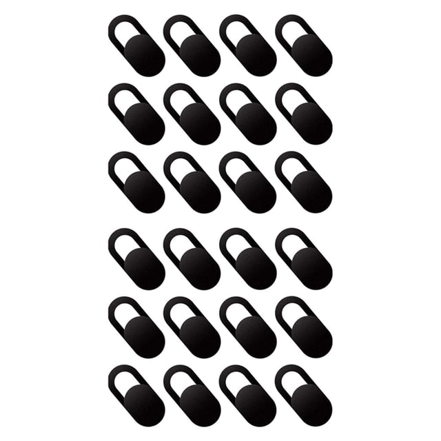 Laptop Webcam Cover Slide 24 Pack, Ultra Thin Laptop Camera Cover Slide for , , Computer, Laptop, , PC,24 x Webcam Cover,Black