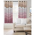 thumbnail image 2 of Pink Ombre Stripe Blackout Curtains, Light Blocking Print Window Curtains, Abstract Summer Beach Coastal Thermal Insulated Window Drapes for Living Room Kitchen Cafe 2 Panels, 84"W x 63"L, 2 of 9