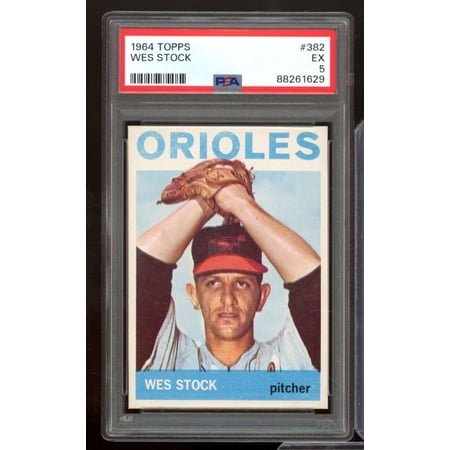 Wes Stock Card 1964 Topps #382 PSA 5