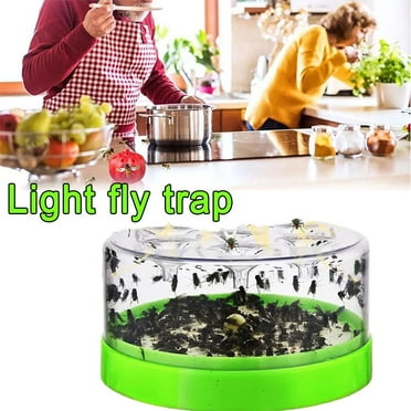 OPDBN Fly Trap Box Fly Killer Household Fly Trap Light Luring Rotating Fly Trap Restaurant Cage