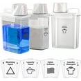 thumbnail image 1 of [3 Pack] Liquid Laundry Detergent Dispenser for Laundry Room Organization and Storage, 61oz Large Capacity Laundry Soap Containers with 12 Removable Labels, BPA Free & PET Plastic Clear, 1 of 8