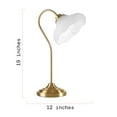 thumbnail image 5 of Beautiful by Drew Barrymore 19" Gold Metal Table Lamp with Glass Petal Shade, 5 of 6