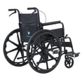 thumbnail image 3 of Silla de Ruedas Manual Plegable Llantas Todoterreno Con Frenos Tipo Bicicleta Compacta Descansapies, 3 of 8
