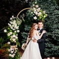 thumbnail image 2 of Tuekys 4x7.2FT Wedding Arch Backdrop Stand, Metal Arched Frame for Wedding, Birthday Party, Photo Booth Backdrops, 2 of 7