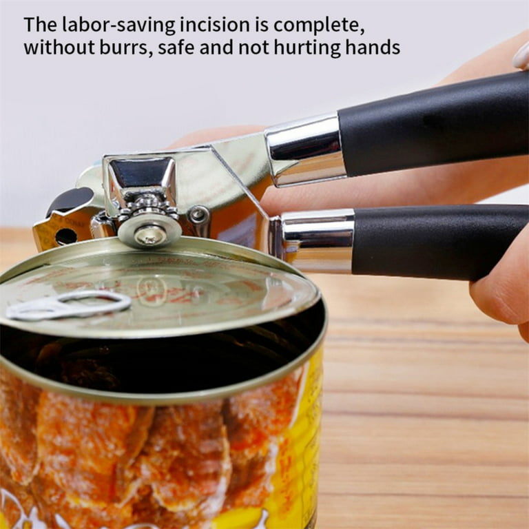 VEVOR Commercial Can Opener, 18.9/48cm Long, Manual Table Can Opener for  Up to 11.8/30cm Tall, Fixed with Clamp or Screws, Ergonomic Swing Handle 