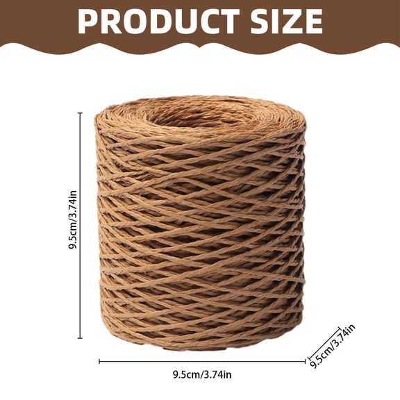 Clearance Under $3.89! 1ROLL Raffia Ribbon, 150m Natural Raffia Yarn for Crafts & Gift Wrapping, Paper, for DIY Projects, Brown, One Size