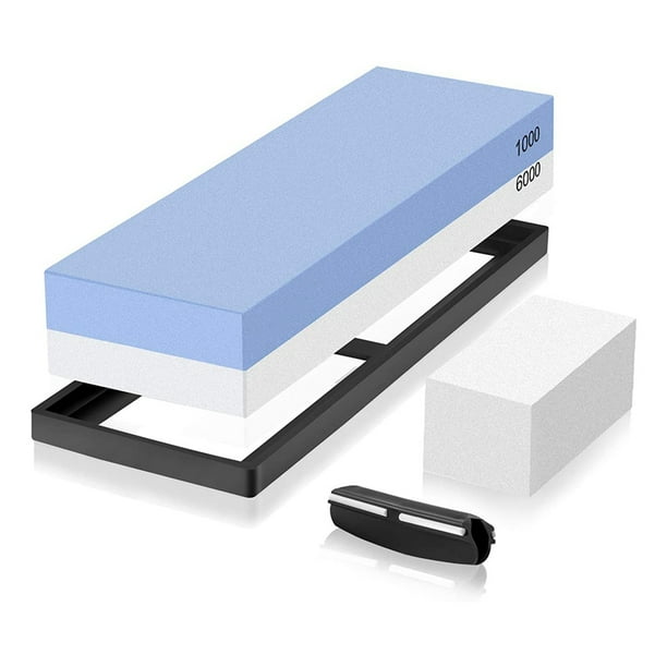 Sharpening Stone Whetstone Set 2 Side Grit 1000/6000 Knife ...