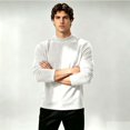 thumbnail image 5 of Fanshiluo Men's Mock Neck Long Sleeve Velvet Fleece Base Layer Shirt, Warm Undershirt,Size S-3XL, 5 of 6