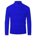 thumbnail image 2 of UVEASISHA Men's Quarter Zip Sweaters Slim Fit Casual Ribbed Knit Pullover Tops Fall Stretchy Lightweight Knitted Shirts Cozy Soft Mens Sweater Sales Today Clearance Blue XXL, 2 of 3