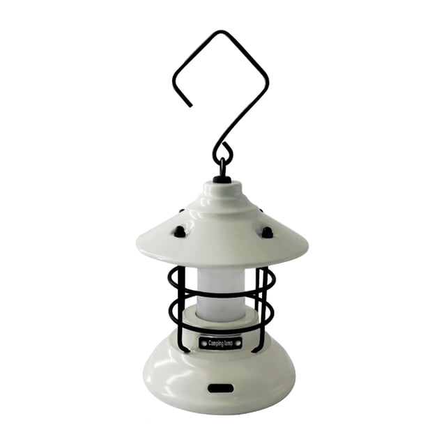 Linterna portátil USB Retro Camping Tienda de campaña impermeable Luces colgantes Lámparas (Blanco)