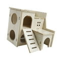 thumbnail image 4 of Casa de madera para hámster, juguete resistente a mordeduras, casa de escondite para hámster, accesorios para hámster, villa para saltar, 16 x 16 x 5 cm (6,3 x 6,3 x 2,0 pulgadas), 4 of 12