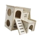 thumbnail image 4 of Wooden Hamster House Toy Bite Resistant Hamster Hideout House for Hamster Accessories Skipping Villa, 16x16x5cm / 6.3x6.3x2.0in, 4 of 5