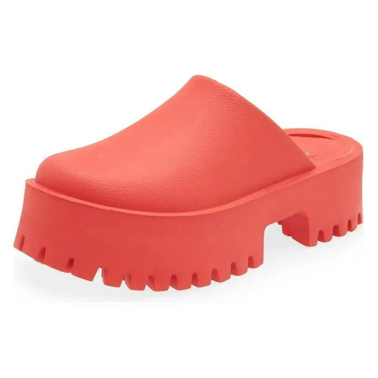 Jeffrey Campbell Clogge Red Fashion Slip On Chunky Platform