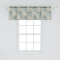 thumbnail image 2 of Ambesonne Floral Valance Pack of 2, Vintage Flower Sketch Retro, 54"X18", Dark Eggshell and Cadet Blue, 2 of 4