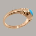thumbnail image 3 of LBG British Made 10k Rose Gold Natural Turquoise Unisex Engagement Ring - 33 size options - Size 9.25, 3 of 6