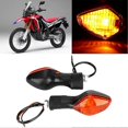 thumbnail image 4 of 1 paire de clignotants pour moto Honda CRF250L, noir et jaune modifiés, 4 of 4