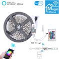 thumbnail image 1 of 5M Smart WIFI Control Color Changing LED 5050 RGB Light Strips Compatible with Sync to Music for Rooms Party Bar Decoration Nonwaterproof, 1 of 7