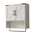 thumbnail image 3 of OONNEE Bathroom Medicine Cabinet with Smart Sensor Light,  Farmhouse Wall Cabinet with Towel Bar, Bathroom Storage Organizer with Adjustable Shelf, 3 of 12