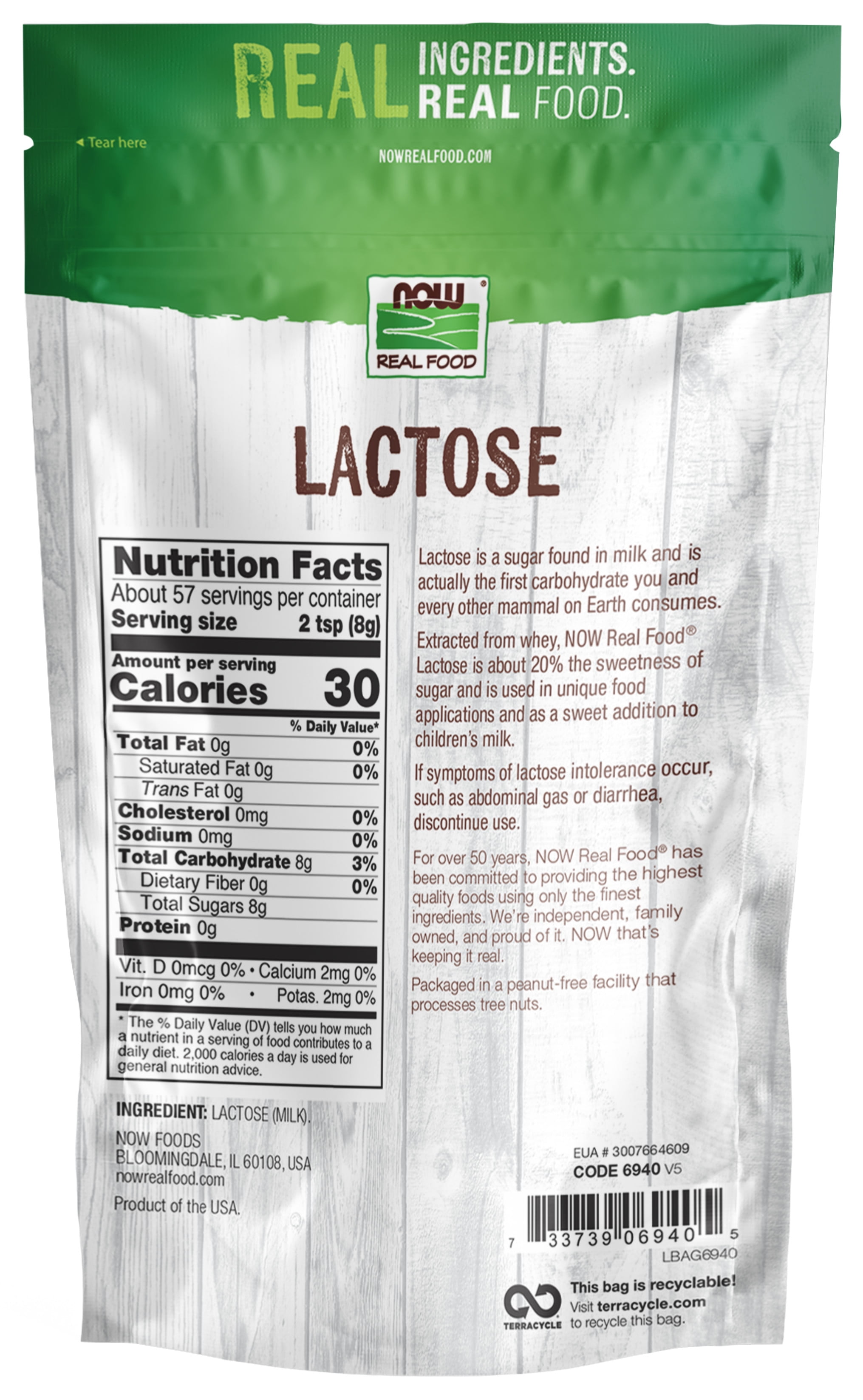 NOW Foods, Lactose, Encourages Beneficial Gut Bacteria ...