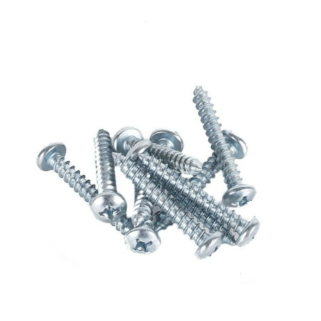 Din Rail Mounting Kit DC Cargo Mall E Track Trailer Tie-Down Rail Mounting Hardware Kit - 1.5 Inch Long Round Phillip Head Wood Screws (10 Pack) ()